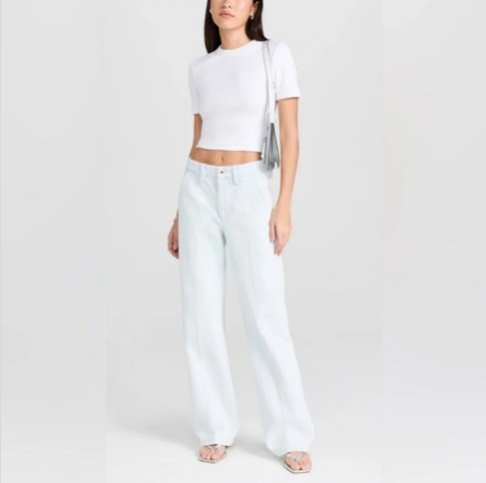 Favorite Daughter Taylor Low-Rise Wide Leg Trouser Jeans 100% cotton 28 $218 Y2K